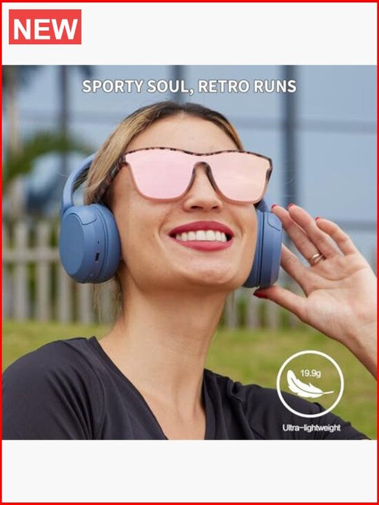 Retro Shield Sunglasses Polarized UV400 Running Unisex Lightweight main image 5